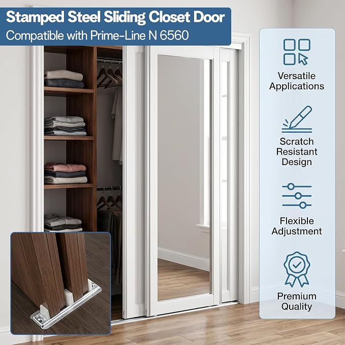 2 Pack Sliding Closet Door Track Fits N 6560 3/4" to 1-3/8" | Adjustable - Image 5