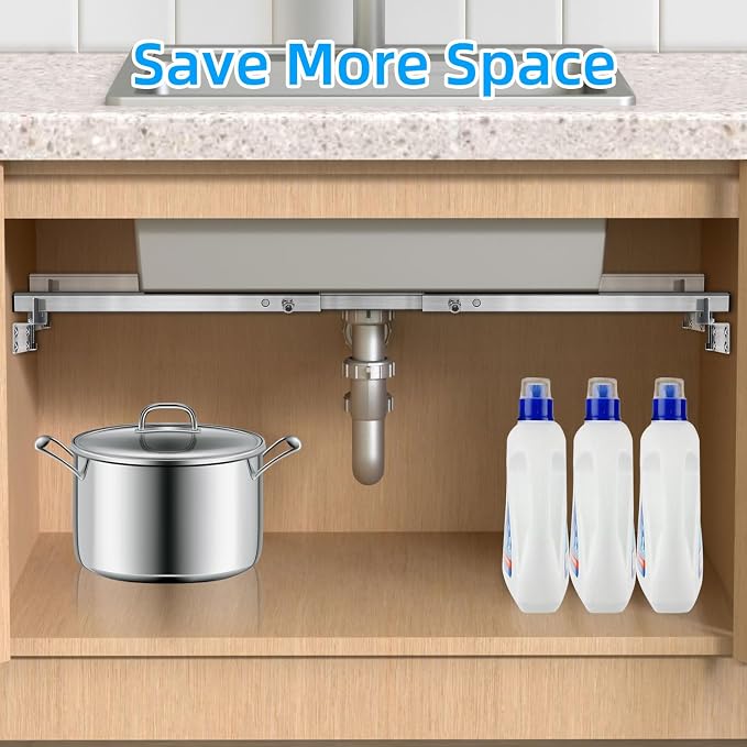 Qualward Undermount Sink Supports Brackets, Adjustable Undermount Sink Support - Image 4