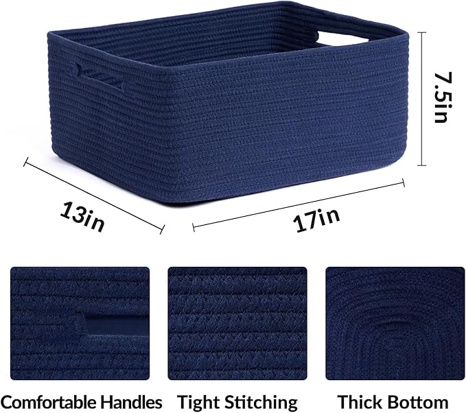 MiniArk Large Storage Baskets for Shelves, Baby Nursery, Toy Baskets Box - Image 2