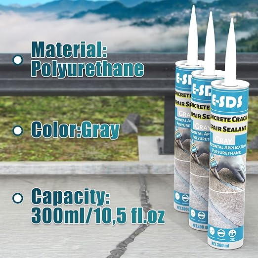 E-SDS Polyurethane Concrete Crack Filler Self-Leveling Cement Repair Seal | - Image 3