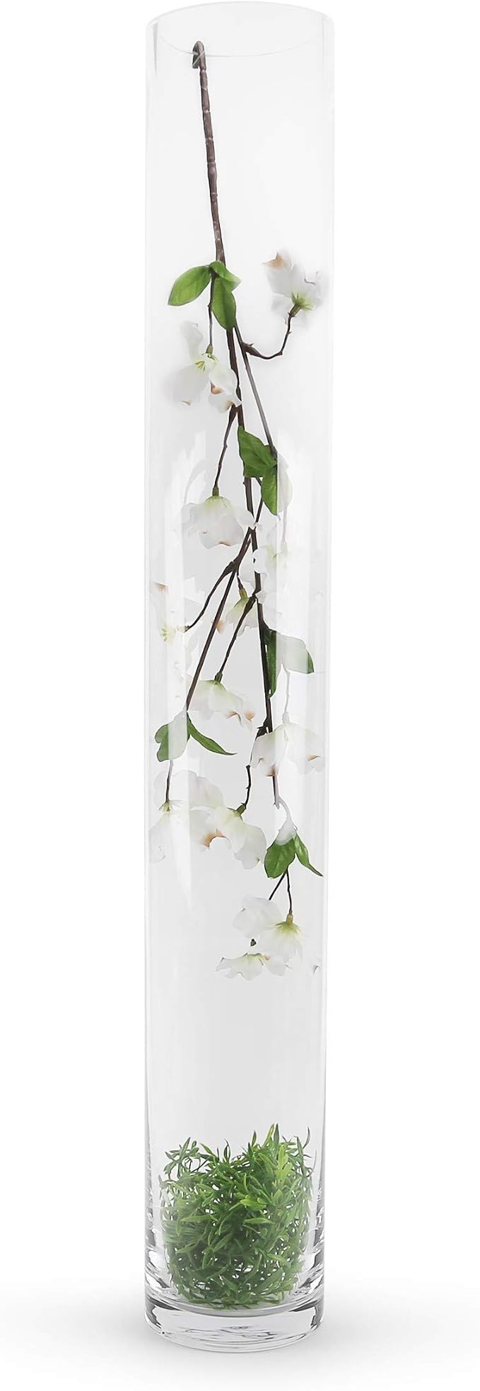 WGVI Quality Thick Weighted Tall Clear Cylinder Glass Vases, Flower Arrangement - Image 4