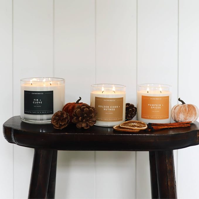 Pumpkin & Spices 3 Wick Scented Candle - Image 9
