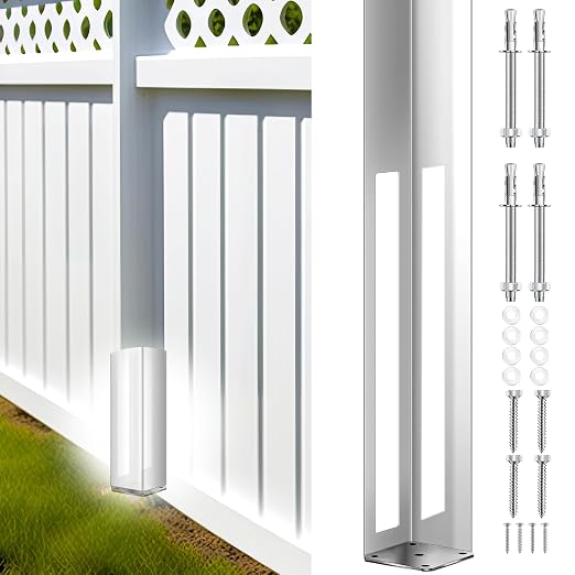 1 Sets 5" X 5" X 24" Vinyl Fence Concrete Post by Hicarer