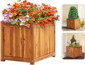Hardwood Outdoor Flower Box, Durable Acacia Wood Flower Boxes by Idzo
