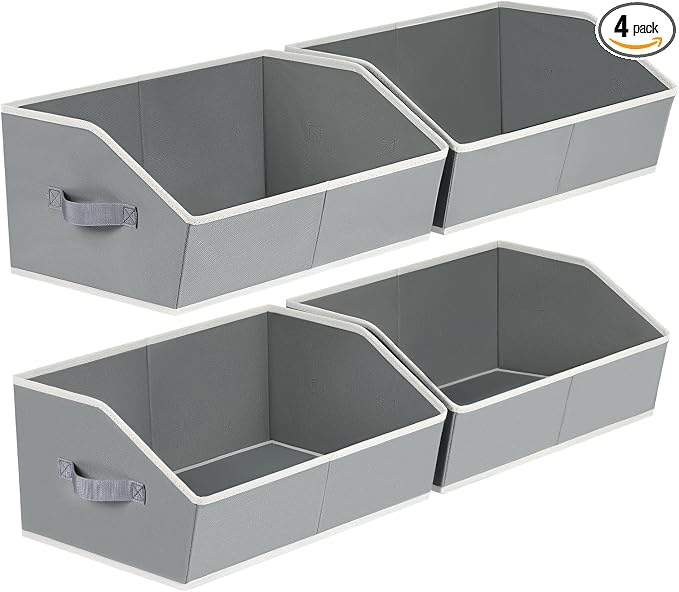 Trapezoid Storage Baskets for Shelves by Homsorout