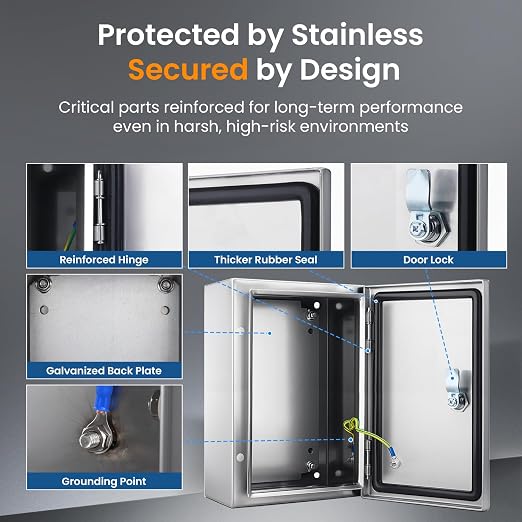 QILIPSU 304 Stainless Steel Electrical Box IP65 Waterproof Steel Project - Image 4