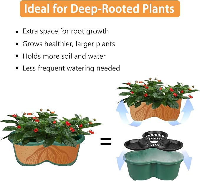 VECELO 7 Tier Vertical Garden Planter, Self Watering Stackable Planters - Image 6
