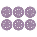 HARFINGTON 10Pcs 5Inch Sanding Disc 8 Hole 60Grit Purple Aluminum Oxide | Hook by HARFINGTON