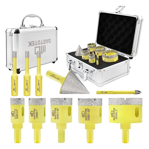 Diamond Core Drill Bits Set 10PCS by DARTOTEK