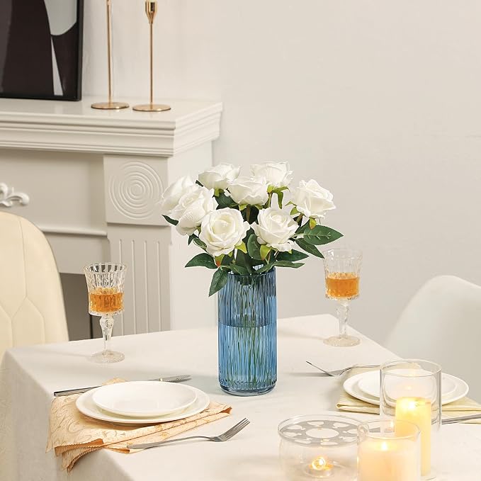 Ribbed Glass Vase, Modern Vases - Image 5