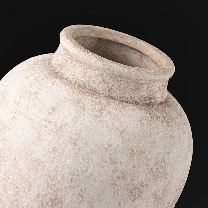 Ceramic Flower Vase, Rustic Farmhouse Decorative Vase Pottery Pampas Grass Vases - Image 3