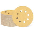 HARFINGTON 50Pcs 5Inch Sanding Discs 40Grit Yellow Aluminum Oxide 8 Hole | Hook by HARFINGTON