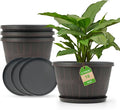 Quarut Plant Planters Pots Set of 4 Pack 16 Inch，Large Plastic Flower Pot | by Quarut