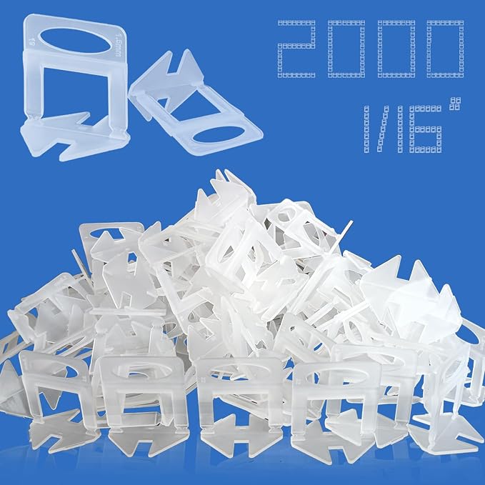 Tile Leveling System 1/16" Spacers Tile Leveler clips 2000pcs DIY Tile Leveling by Unknown