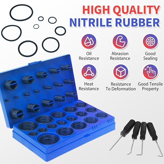 ZDBB 826 Pcs Universal Rubber O Ring Assortment Kit in Inch Standard SAE - Image 6