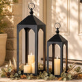 24" & 17" Large Outdoor Floor Lantern, by Staymoment