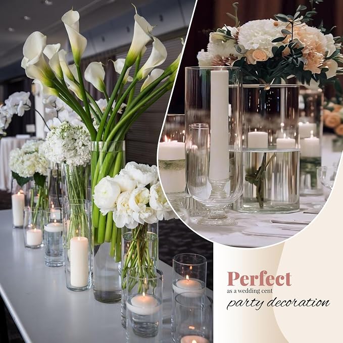 12Pack Glass Cylinder Vases for Centerpieces - Image 7