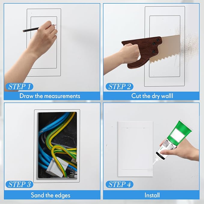 Menkxi 4 Pack 4 x 6 Plastic Plumbing Access Panel - Image 4