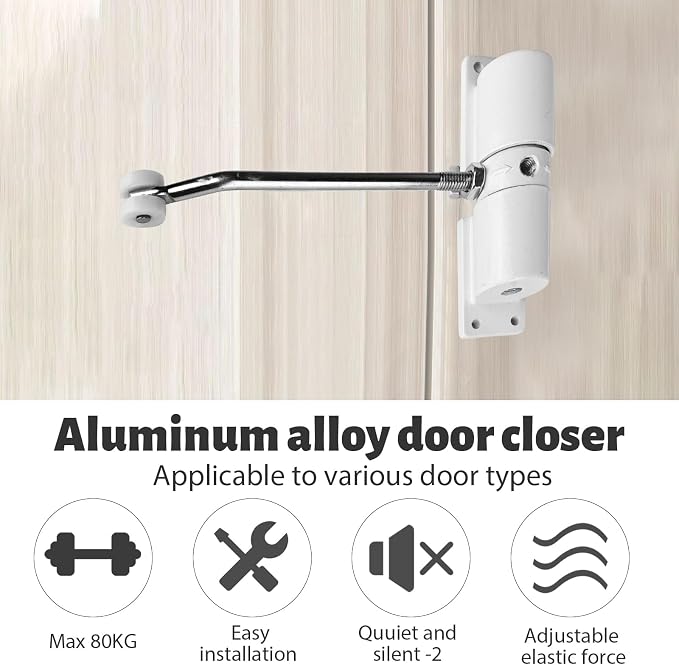 Automatic Door Closer, 30 kg Zinc Alloy Safety Spring Door Closer - Image 5