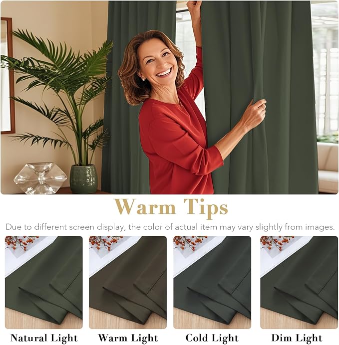 H.VERSAILTEX Blackout Curtains Thermal Insulated Window Treatment Panels Room - Image 4