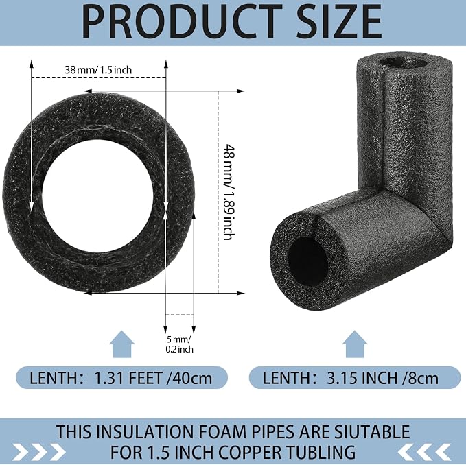 4 Pack Foam Pipe Insulation - Image 2