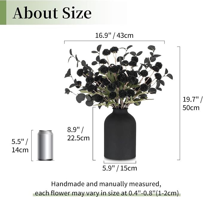 BLOSMON Black Flowers Artificial - Image 3