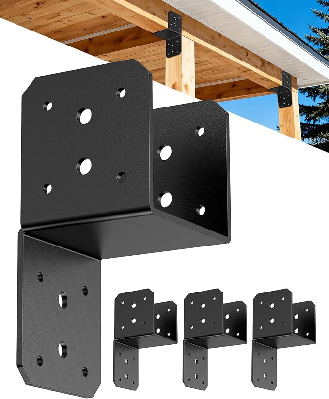 Heavy Duty Angle Brackets for 4x4, 4x6 Post, and Outdoor Crafts Woodworking by Unknown