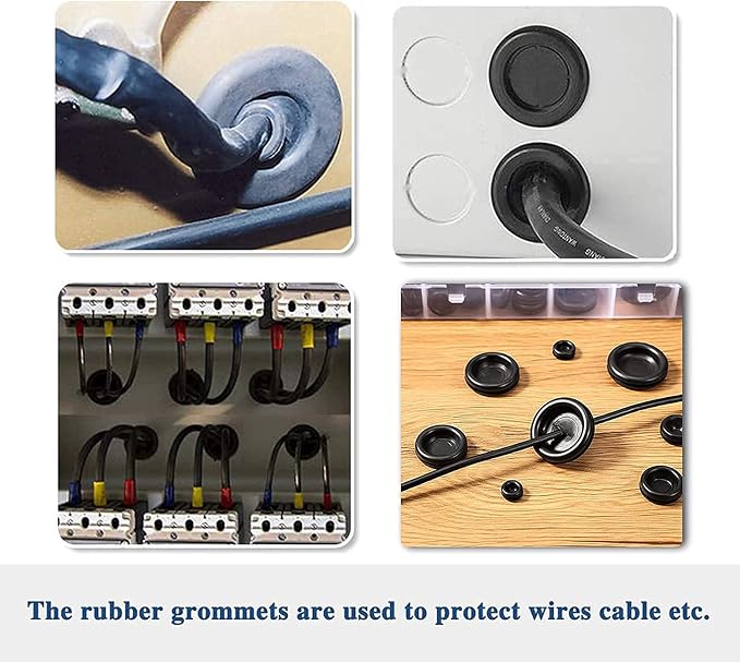 Vrupin 188 Pieces Rubber Grommet Kit – Rubber Plugs - Image 7