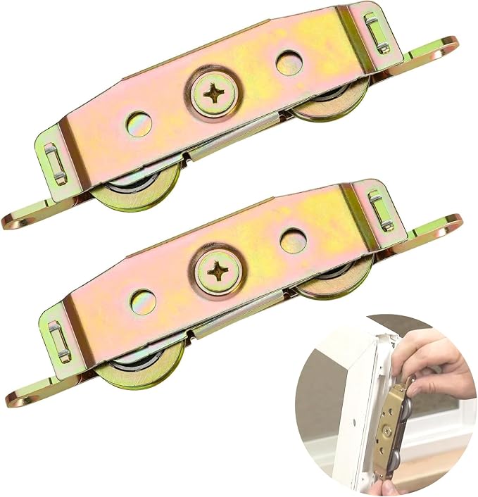 2pcs Heavy Duty Sliding Door Rollers, Lancisism Steel Ball Bearing Patio Door by Lancisism