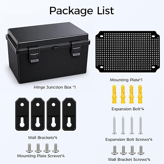 Junction Box IP67 Waterproof Electrical Box Outdoor ABS Plastic Hinged Shell - Image 8