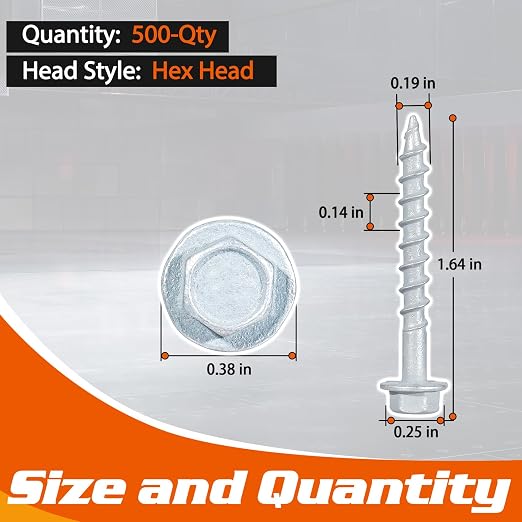 #10 x 1-1/2" Heavy Duty Joist Hanger Screws, SD Connector Screws | 1/4" Hex - Image 2