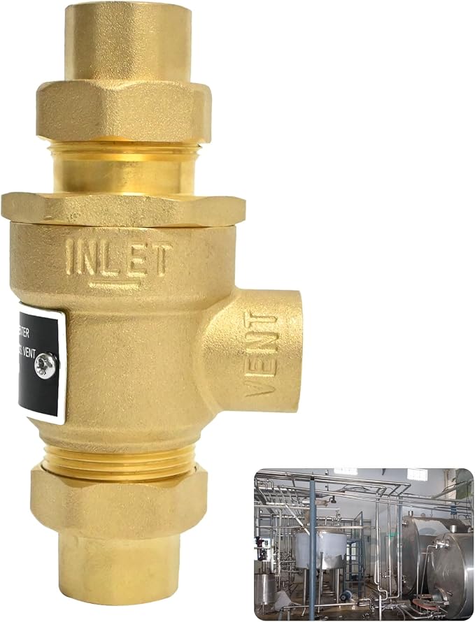 1/2" 9D-M3 Dual Check Valve Backflow Preventer, Brass Backflow Preventer | 1/2" by TOGJNDLL