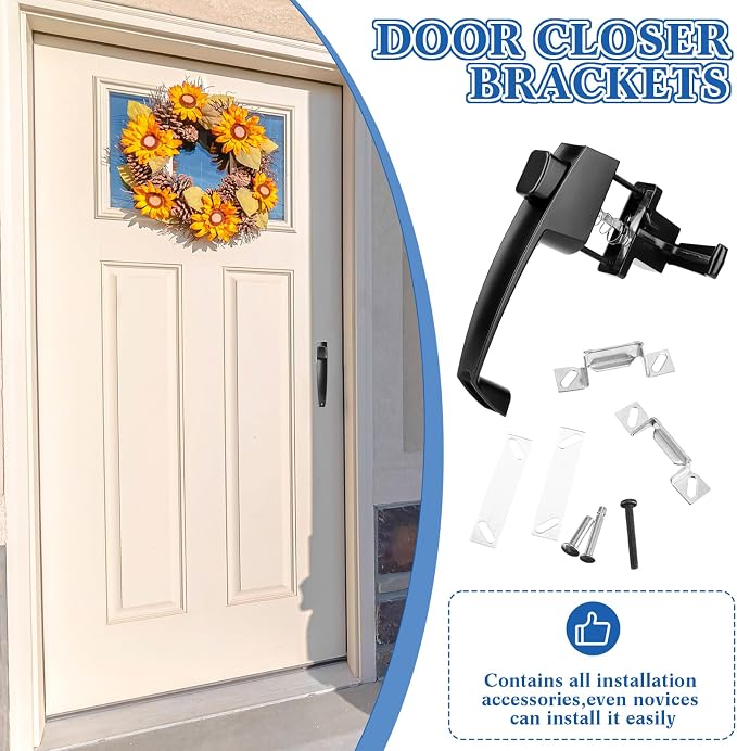 Gisafai 2 Sets Storm Door Closer Door Closure Heavy Duty Screen Doors Closer - Image 4