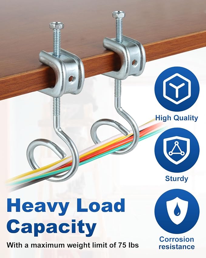 100Pack 1/4" x 20 Beam Clamps Steel Small C Clamp - Image 3