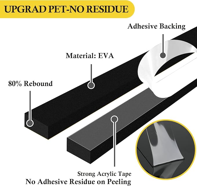 fowong AC Window Seal Foam Tape, High Resilience - Image 8