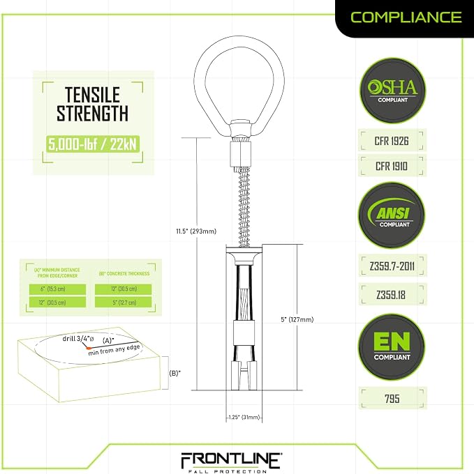 Frontline COB345KSV Reusable 5K Concrete Anchor Bolt - Image 6