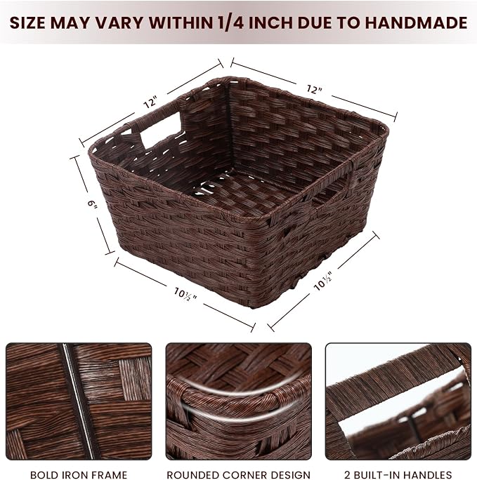 Onlytak Wicker Storage Baskets, Baskets - Image 2