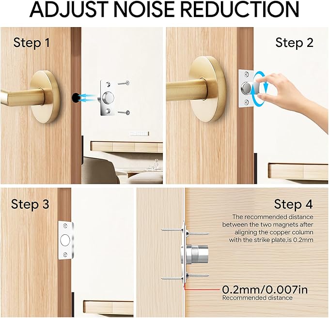 Mousike Door Ball Catch Hardware, Adjustable Hidden Magnetic Ball Catch - Image 4