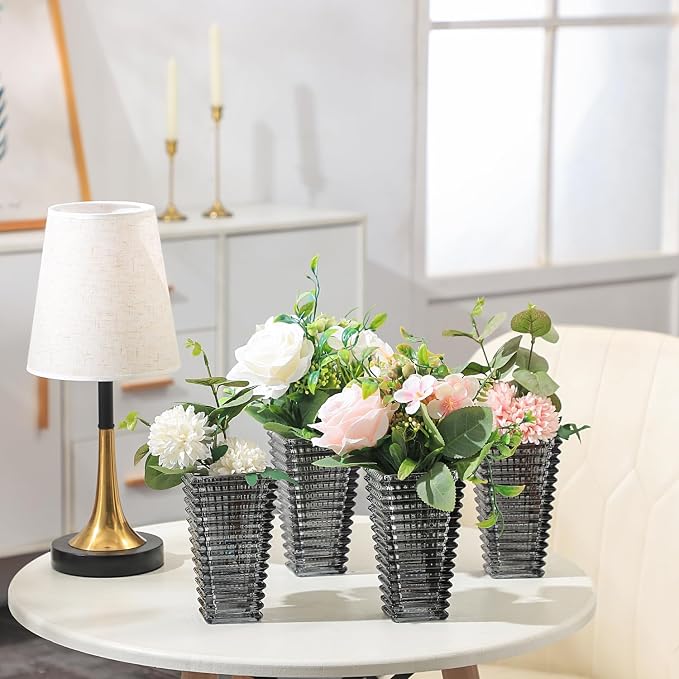 MCMCNCUIU Crystal Vases Set of 4, Crystal Vase - Image 6