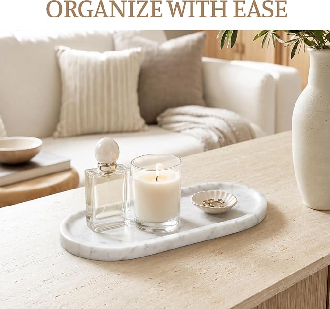 Bianco Carrara Marble Tray, Catchall - Image 3