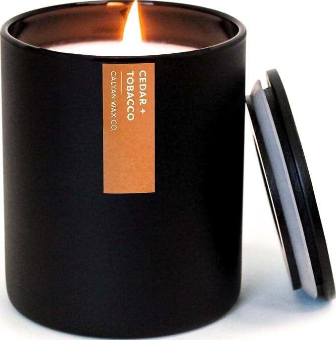 Cedar & Tobacco Scented Candle by CalyanWaxCo