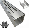304 Stainless Steel Trench Drain Kit, Narrow Channel Drain by SUIGDRR
