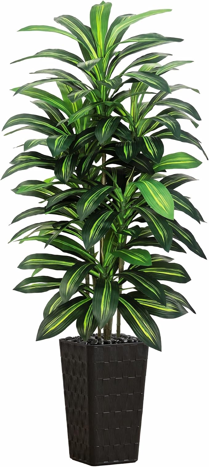 Artificial Dracaena Tree Indoor, 6FT Tall Fake Floor Plants by TXABL