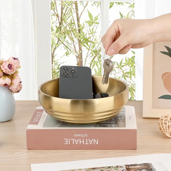 7.4 Inch Key Bowl for Entryway Table, Catch All Bowls for Kitchen Counter - Image 5