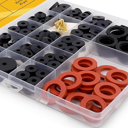 160 Pieces Hose Bib Washer & Faucet Washers Assorted Kit 14 Sizes | Includes - Image 8