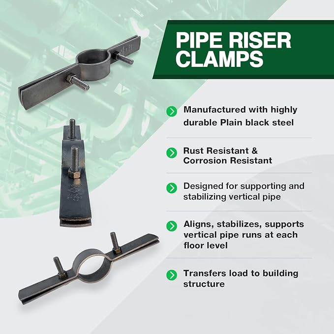 Highcraft DMST-QM06 Riser Clamp; Vertical Pipe Hanger - Image 3