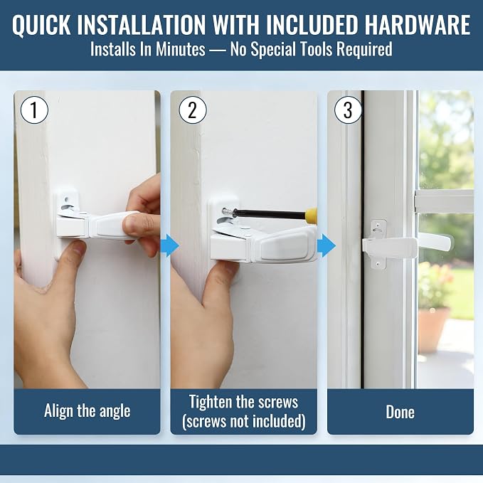 Screen Door Latch Replacement Kit | Replacement Door Handle Hardware, Easy - Image 9