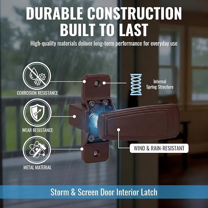Screen Door Latch Replacement Kit | Replacement Door Handle Hardware, Easy - Image 5