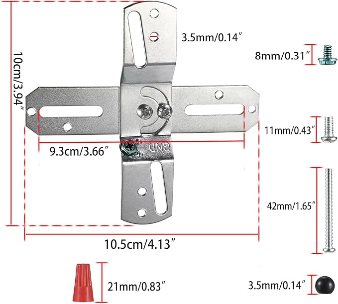 OwnMy 4PCS Rotatable Light Fixture Mounting Brackets Ceiling Fan Brackets | - Image 3