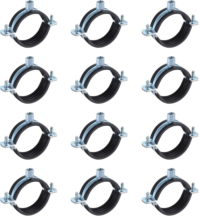 uxcell 12 Pcs Split Ring Pipe Hanger, 63mm/2.5inch Adjustable Pipe Bracket by uxcell